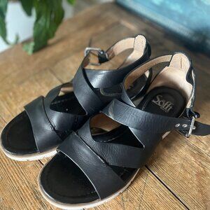 W8 Black Leather Söfft Mirabelle Sandals
